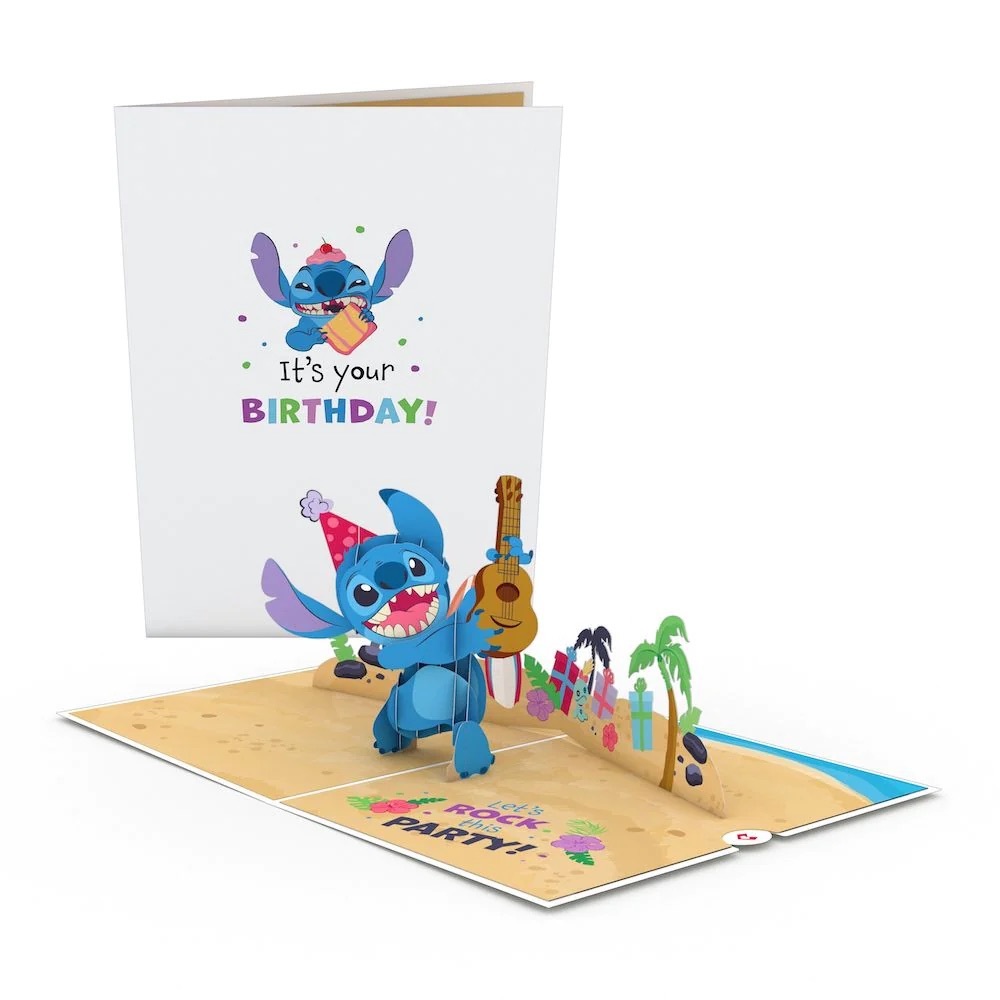 NWT Lovepop Stitch Rockin’ Birthday Pop-up Greeting Card